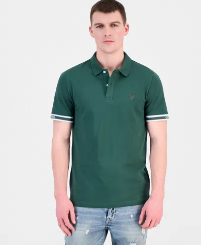 Guess Men's Lyle Short-sleeve Polo Shirt In Green