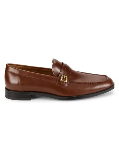 Guess Men's M-hendle Logo Moc Toe Loafers In Brown