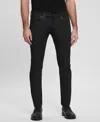 Guess Men's Miami Black Coated Skinny Jeans In Dark Wash