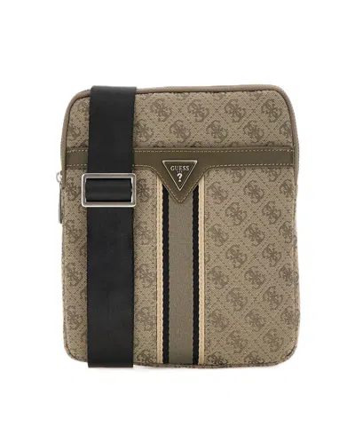 Guess Men's Milano Flat Crossbody Bag In Brown