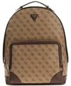 Guess Men's Milano Monogram Pattern Backpack In Brown