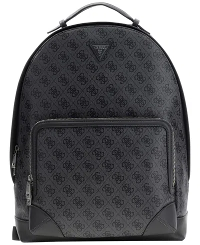 Guess Men's Milano Monogram Pattern Backpack In Gray