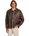 Guess Men's Monogram Aviator Jacket In Brown