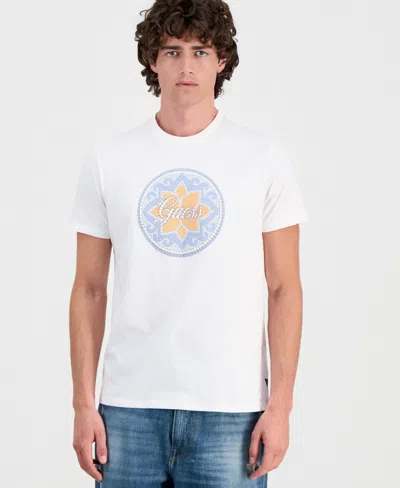Guess Men's Mosaic Tile Graphic T-shirt In White