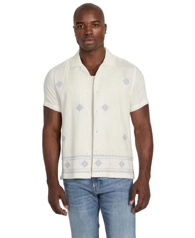 Guess Men's Mosley Embroidered Shirt In White
