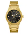 Guess Men's Multi- Function Gold Tone Stainless Steel Watch 45mm In Gold Tone