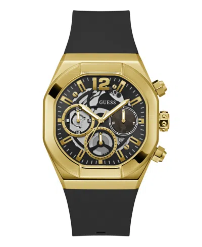 Guess Men's Multi-function Black Silicone Watch, 42mm