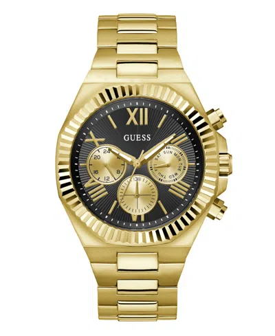 Guess Men's Multi-function Gold-tone 100% Steel Watch, 44mm In Gold Tone