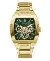 Guess Men's Multi-function Gold-tone Stainless-steel Watch, 41.5mm In Gold-tone