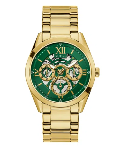 Guess Men's Multi-function Gold-tone Stainless Steel Watch 42mm In Gold Tone
