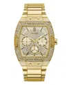 Guess Men's Multi-function Gold Tone Steel Watch, 43mm In Gold Tone