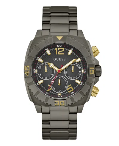 Guess Men's Multi-function Gunmetal Stainless Steel Watch 44mm