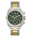 Guess Men's Multi-function Two-tone Stainless-steel Watch 44mm In Two Tone