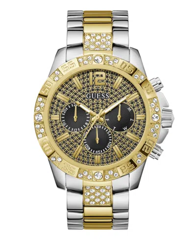 Guess Men's Multi-function Two-tone Stainless-steel Watch 48mm In Two Tone