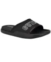 Guess Men's Mylas Branded Slip On Fashion Slides In Black