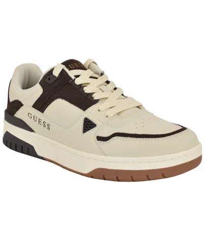 Guess Men's Nadine Paneled Lace-up Fashion Sneakers In Ivory Multi