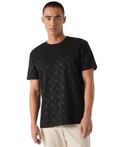 Guess Men's Nico Embossed Knit T-shirt In Black