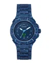 Guess Men's Notide Ocean Plastic Navy Blue Dial Watch In Blue