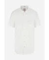 Guess Men's Nottingham Western Short Sleeve Collar Shirt In White