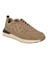 Guess Men's Olivos Branded Fashion Jogger Sneakers In Taupe Logo Multi