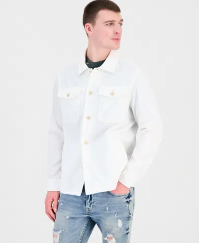 Guess Men's Paolo Cotton Overshirt In White