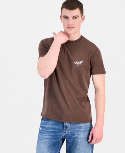 Guess Men's Paradise Butterfly T-shirt In Brown