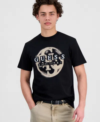 Guess Men's Patch Logo 4g T-shirt In Black