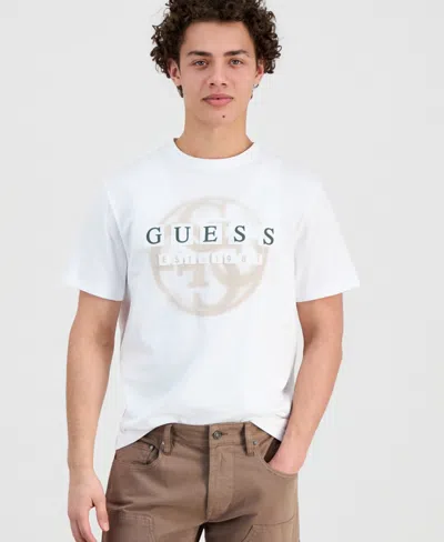 Guess Men's Patch Logo 4g T-shirt In White