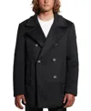 GUESS MEN'S PEACOAT WITH REMOVABLE NYLON HOODED INSET