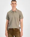 Guess Men's Peony Relaxed Fit Short Sleeve Quatro G Polo Sweater In Walnut Shell