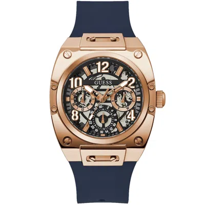 Guess Men's Multifunction Navy Silicone Watch 43mm