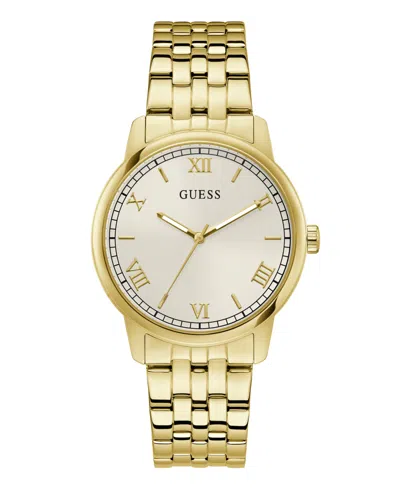Guess Men's Quartz Chandler Stainless Steel Bracelet Watch 40mm In Gold