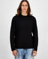 Guess Men's Quattro G Logo Crewneck Sweater In Black