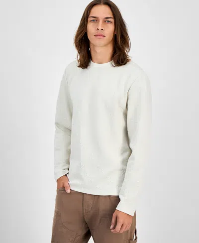 Guess Men's Quattro G Logo Crewneck Sweater In Neutral