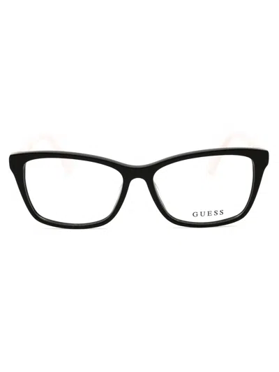 Guess Men's Rectangular Acetate Eyeglasses - Style Gu50185 In Black