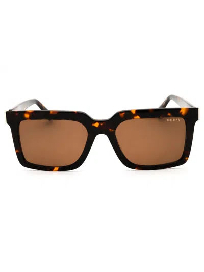 Guess Men's Rectangular Acetate Sunglasses In Brown