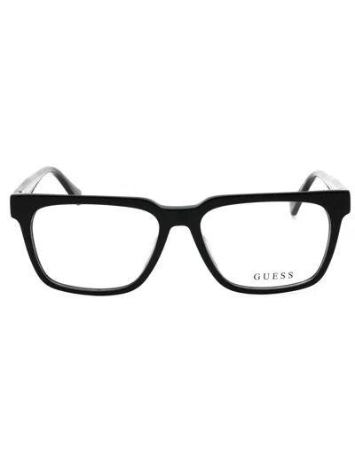 Guess Men's Rectangular Eyeglasses In Black