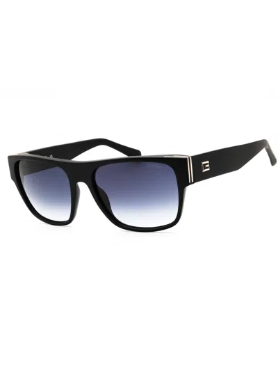 Guess Men's Rectangular Injected Propionate Sunglasses In Black