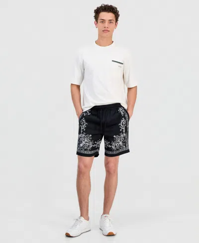 Guess Men's Regal Medallion Charm Shorts In Black