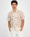 Guess Men's Regular-fit Devore Floral Shirt In Neutral