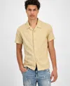 Guess Men's Regular-fit Dobby Shirt In Desert Mud Multi