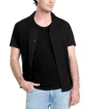 Guess Men's Regular-fit Dobby Shirt In Jet Black A996