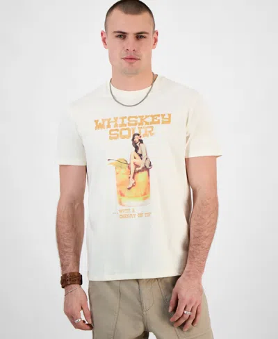 Guess Men's Regular-fit Graphic T-shirt In Butter Ice Cream