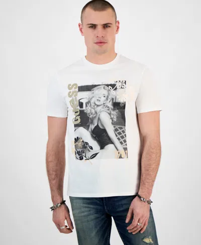 Guess Men's Regular-fit  Girl Graphic T-shirt In Salt White