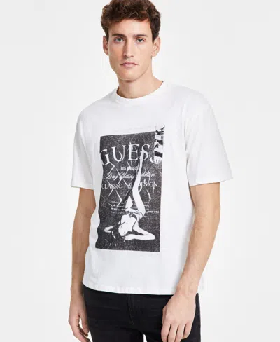 Guess Men's Regular-fit  Girl Poster Graphic T-shirt In Salt White