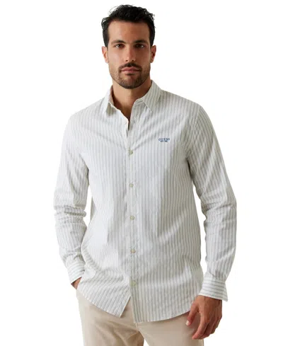 Guess Men's Regular-fit Jacquard Stripe Shirt In Multi