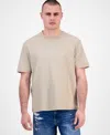 Guess Men's Relaxed Fit Short Sleeve Chest Patch Crewneck T-shirt In Brown