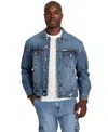 Guess Men's Relaxed Trucker Jacket In Blue