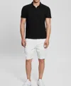 Guess Men's Ryker Rib Knit Polo Shirt In Black
