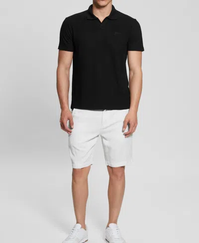 Guess Men's Ryker Rib Knit Polo Shirt In Black